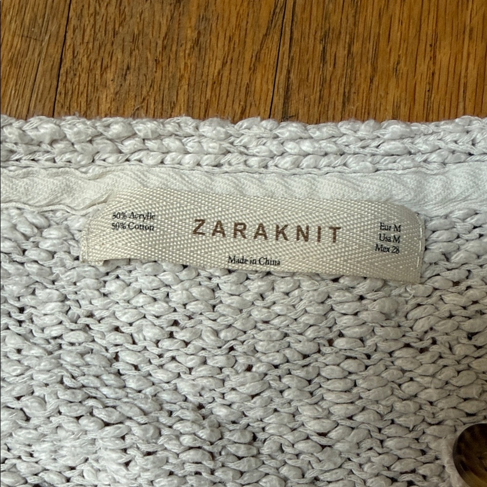 Zara Cream Women's Cardigan - Picture 2 of 2